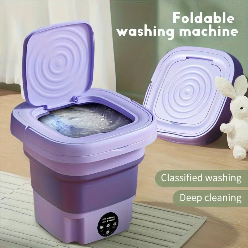 Compact Foldable Mini Washing Machine â€“ Perfect for Baby Clothes, Underwear & Travel Use