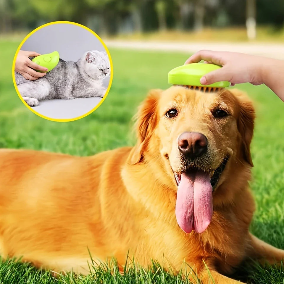 USB Rechargeable Steam Cat Brush 🧼✨ – Self-Cleaning Pet Grooming Comb with Gentle Massage & Detangling for Cats & Dogs🧴 Transform Grooming Into Spa Time for Your Pet! 🐾