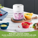 🔋🍴 250ml  Garlic Chopper & Food Processor – Cordless Mini Blender with USB Rechargeable Battery 🌿✨