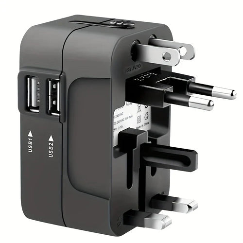 ðŸ”Œ Universal Travel Adapter with Surge Protection â€“ All-in-One International Plug Converter for 150+ Countries â€“ Smart Charging & Surge Guard