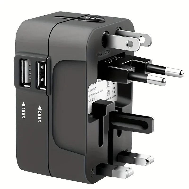 ðŸ”Œ Universal Travel Adapter with Surge Protection â€“ All-in-One International Plug Converter for 150+ Countries â€“ Smart Charging & Surge Guard