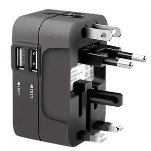ðŸ”Œ Universal Travel Adapter with Surge Protection â€“ All-in-One International Plug Converter for 150+ Countries â€“ Smart Charging & Surge Guard
