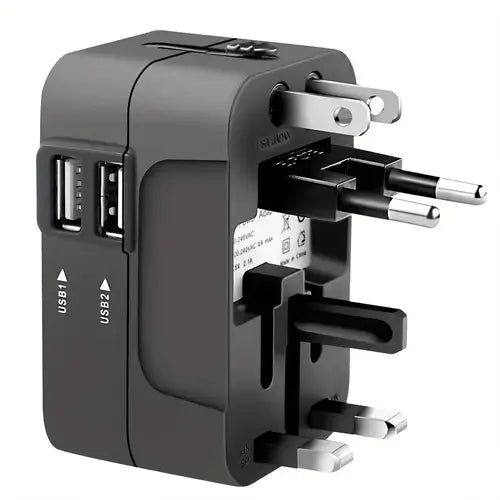 ðŸ”Œ Universal Travel Adapter with Surge Protection â€“ All-in-One International Plug Converter for 150+ Countries â€“ Smart Charging & Surge Guard