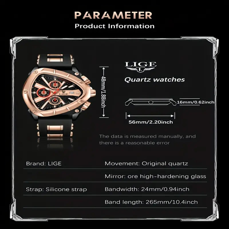 ⌚ LIGE Sport Watch for Men & Women – Stylish Analog Display with Date Calendar & Silicone Strap 💫