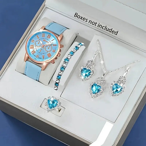 💖 Complete 5-in-1 Gift Set for Women – Timeless Elegance with a Sparkle of Love+ giftbox