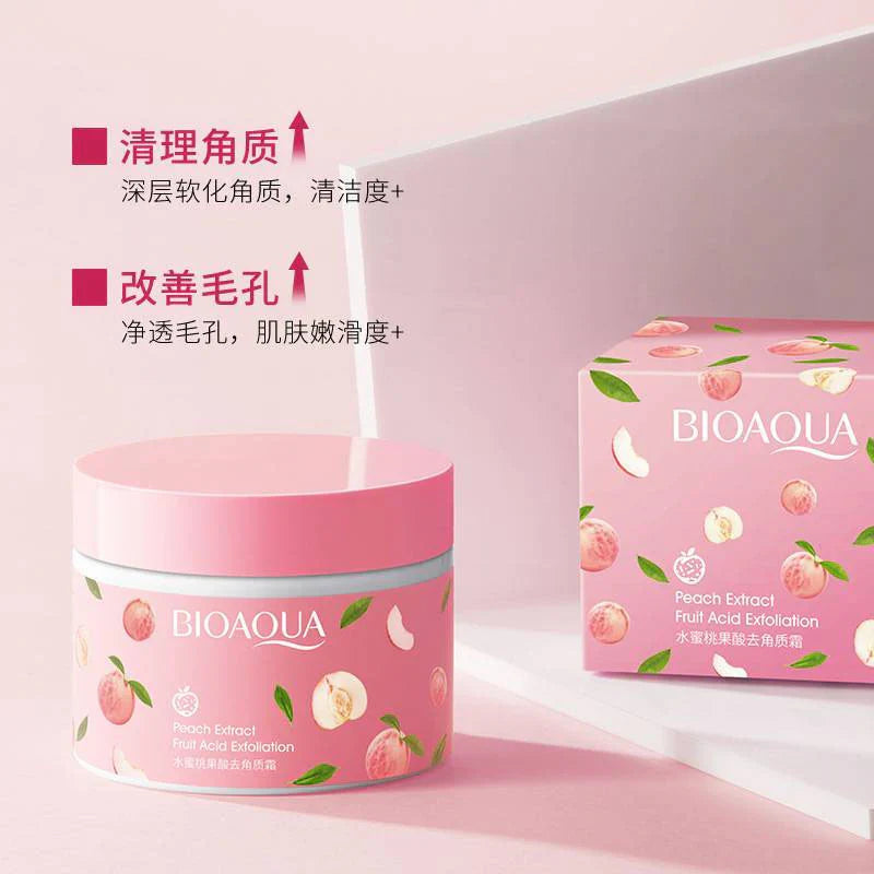 Bioaqua Peach Extract Fruit Acid Face Gel Cream 140g Pack 2