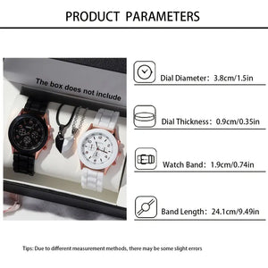 â±ï¸ Stylish Couple Watch Set + Magnetic Heart Necklace â€“ A Perfect Gift for Love & Friendship ðŸ’–