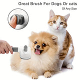 1pc Easy-Clean Pet Grooming Brush 🐶🐱 – One-Click Deshedding Comb for Dogs & Cats | Gentle, Effective & Mess-Free