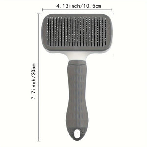 1pc Easy-Clean Pet Grooming Brush 🐶🐱 – One-Click Deshedding Comb for Dogs & Cats | Gentle, Effective & Mess-Free