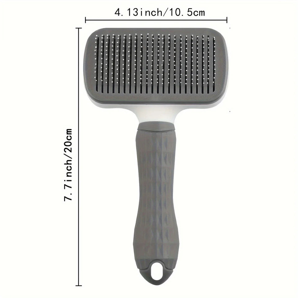1pc Easy-Clean Pet Grooming Brush 🐶🐱 – One-Click Deshedding Comb for Dogs & Cats | Gentle, Effective & Mess-Free