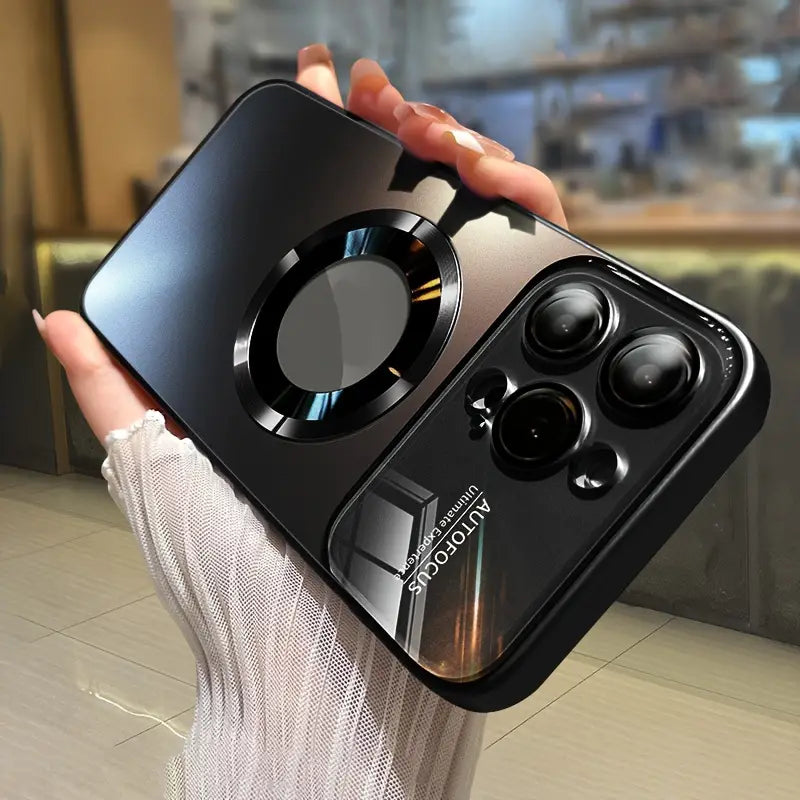 Matte Magnetic Wireless Charging Case â€“ Luxury Titanium Finish | Shockproof & Camera Lens Protection | Compatible with iPhone 16/15/14/13/12 Pro Max