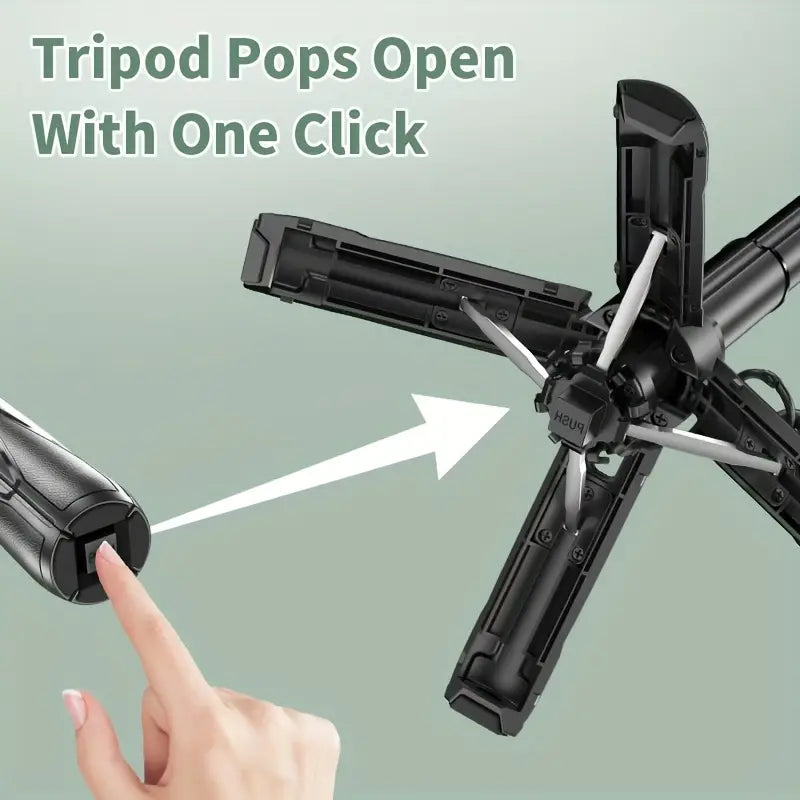 ðŸ“¸ Compact Wireless Travel Selfie Stick â€“ Built-in Mic, Remote, Rechargeable & Sleek Grip ðŸŽ’ðŸ“±