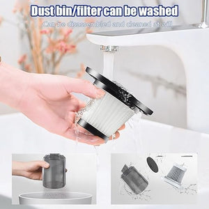 🚗 3-in-1 Portable Car Vacuum Cleaner – Suction, Inflation & Light | Compact & Powerful 💨🔦