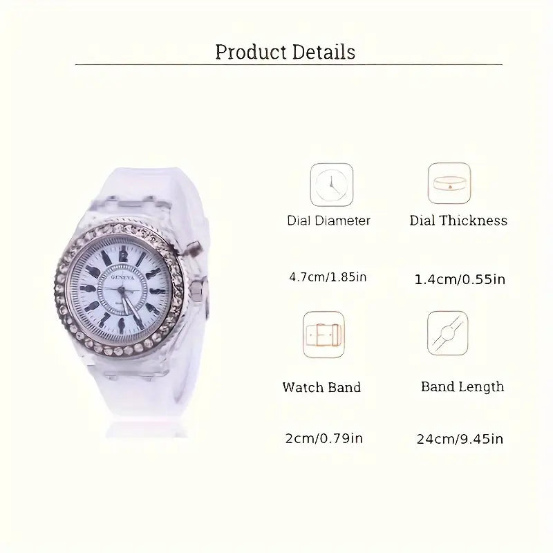 ⌚✨  LED Silicone Watch – Trendy Bling Timepiece for Birthdays & Christmas 🎁🎄