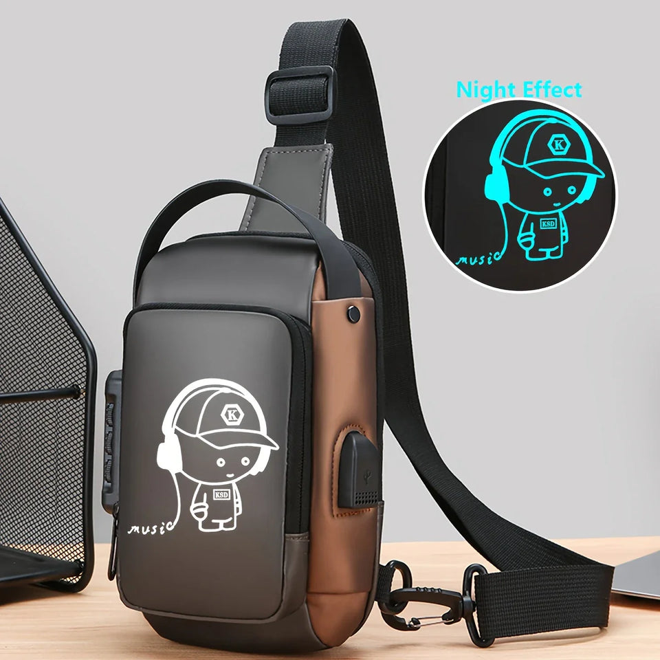 ðŸ§³ Anti-Theft Waterproof Sling Bag with USB Charging Port â€“ Sleek, Secure & Smart Carry for Everyday Life
