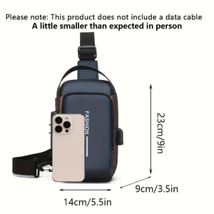 ðŸ§³ Anti-Theft Waterproof Sling Bag with USB Charging Port â€“ Sleek, Secure & Smart Carry for Everyday Life