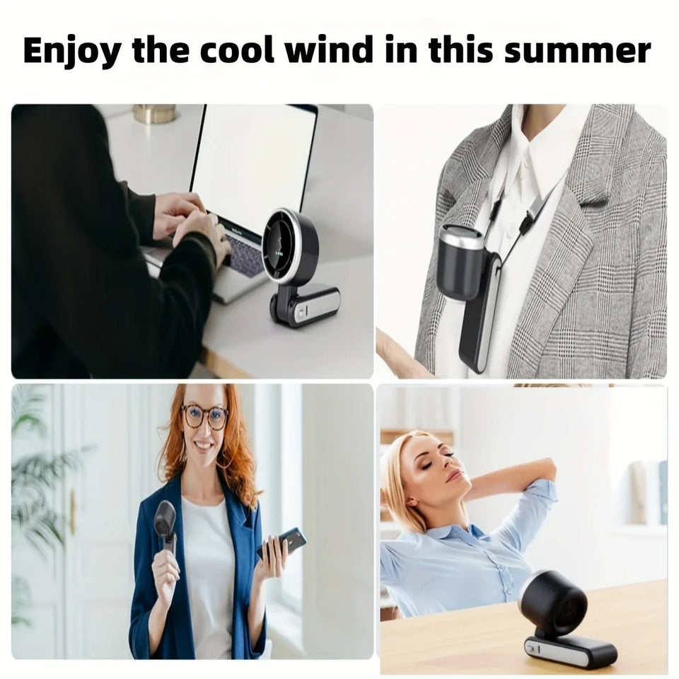Fan â€“ 5-Speed Foldable USB Rechargeable Mini Fan with 3600mAh Battery | Up to 10H Runtime