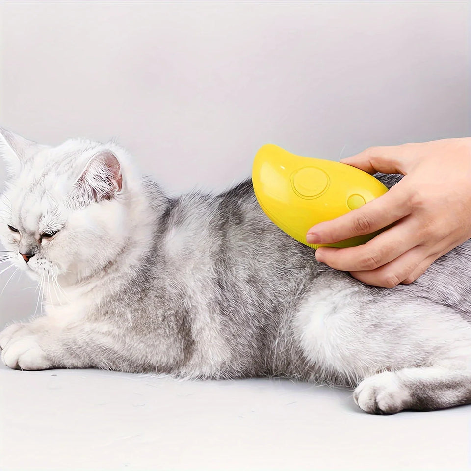 USB Rechargeable Steam Cat Brush 🧼✨ – Self-Cleaning Pet Grooming Comb with Gentle Massage & Detangling for Cats & Dogs🧴 Transform Grooming Into Spa Time for Your Pet! 🐾