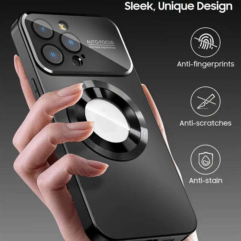 Matte Magnetic Wireless Charging Case â€“ Luxury Titanium Finish | Shockproof & Camera Lens Protection | Compatible with iPhone 16/15/14/13/12 Pro Max