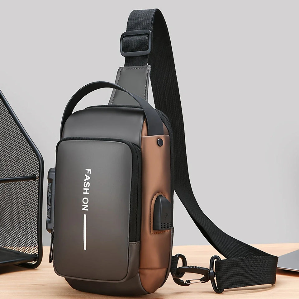 ðŸ§³ Anti-Theft Waterproof Sling Bag with USB Charging Port â€“ Sleek, Secure & Smart Carry for Everyday Life