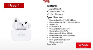 OALE iFree 4 Wireless Bluetooth Earphones