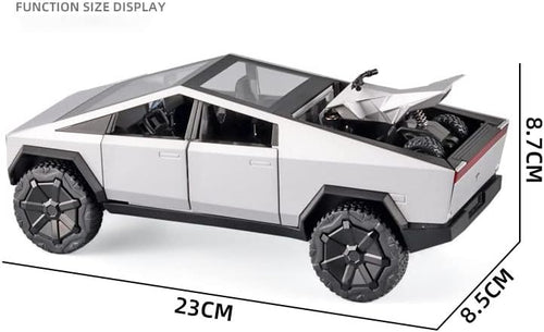 Tesla Cyber truck Pickup With Motorcycle