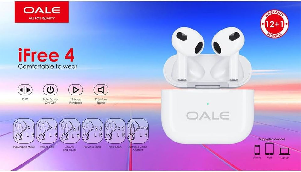 OALE iFree 4 Wireless Bluetooth Earphones