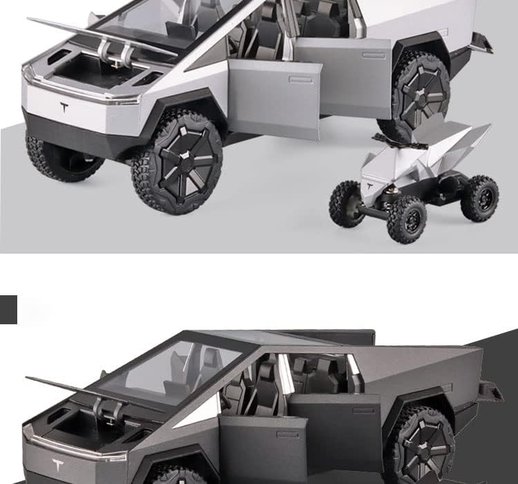 Tesla Cyber truck Pickup With Motorcycle