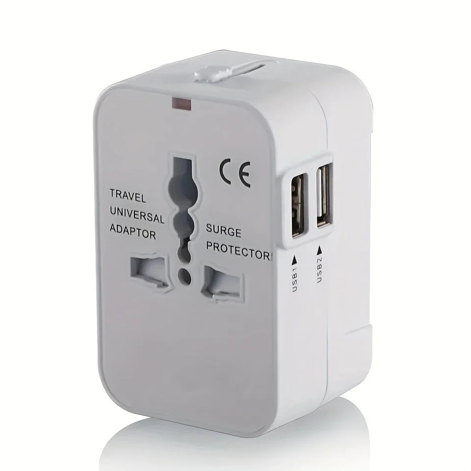 ðŸ”Œ Universal Travel Adapter with Surge Protection â€“ All-in-One International Plug Converter for 150+ Countries â€“ Smart Charging & Surge Guard