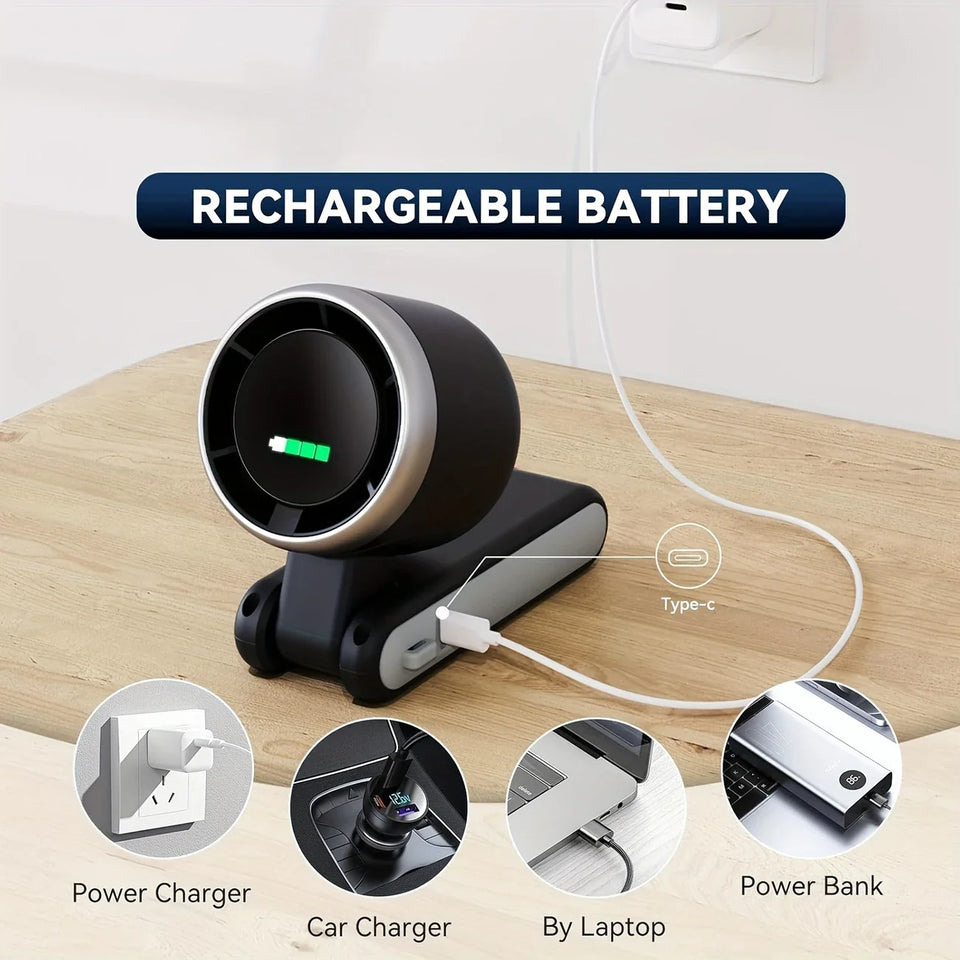 Fan â€“ 5-Speed Foldable USB Rechargeable Mini Fan with 3600mAh Battery | Up to 10H Runtime