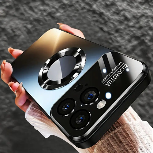 Matte Magnetic Wireless Charging Case â€“ Luxury Titanium Finish | Shockproof & Camera Lens Protection | Compatible with iPhone 16/15/14/13/12 Pro Max