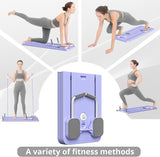 🧘 Home Fitness Revolution – Pilates Ab Roller Reformer with Auto Rebound & Core Training Board
