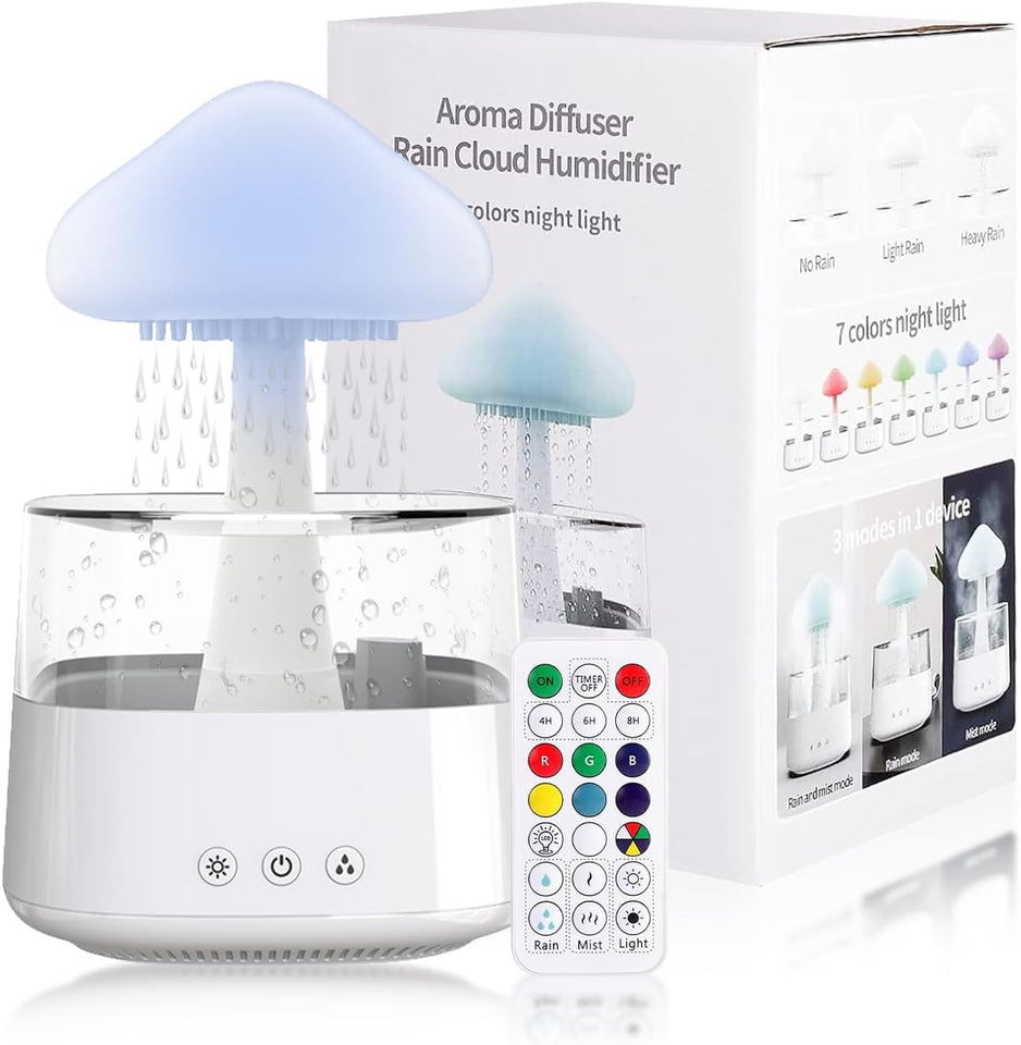 Rain Cloud Humidifier, Mushroom Diffuser