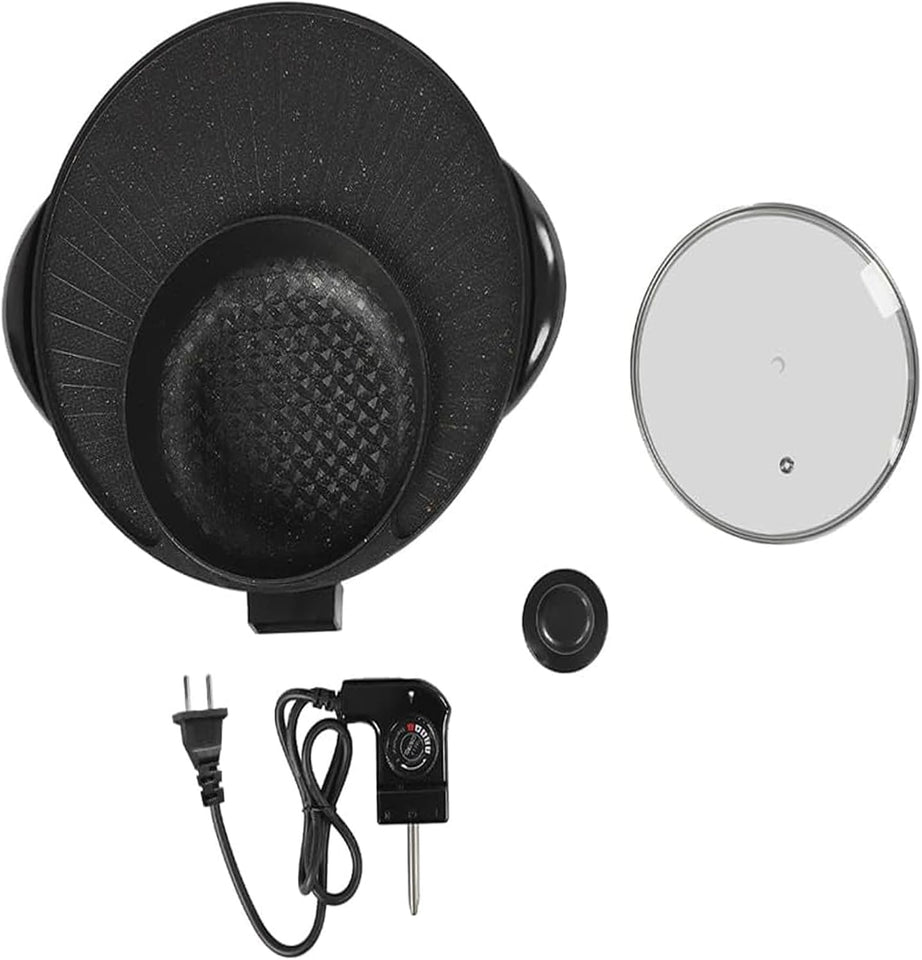 2 in 1 Indoor Non-Stick Electric Pan