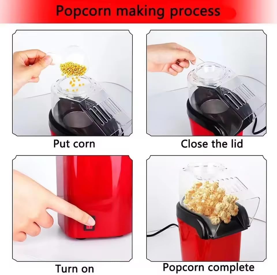 Portable Mini Hot Air Popcorn Popper Maker
