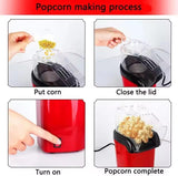 Portable Mini Hot Air Popcorn Popper Maker