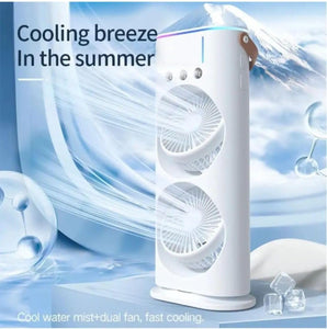 Double Ended Spray Fan, Portable Air Cooling Device