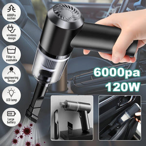 🚗 3-in-1 Portable Car Vacuum Cleaner – Suction, Inflation & Light | Compact & Powerful 💨🔦
