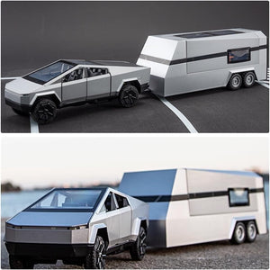 Cyber Tesla Pickup Trailer RV Model Kit