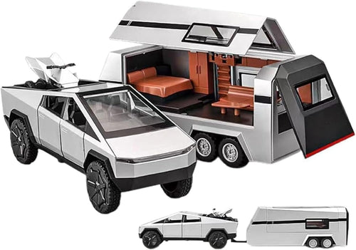 Cyber Tesla Pickup Trailer RV Model Kit