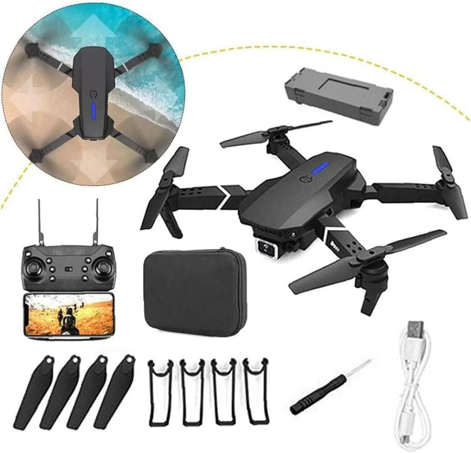 E88 Foldable Camera Drone with WiFi FPV â€“ Dual Camera, HD Aerial Photography, Altitude Hold & One-Key Return