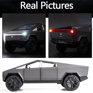 Tesla Cyber truck Pickup With Motorcycle