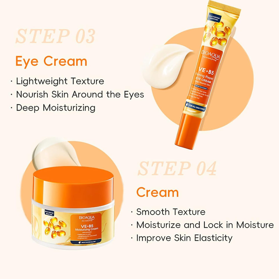 Anti-Wrinkle Skin Care Set with Vitamin E and Vitamin B5