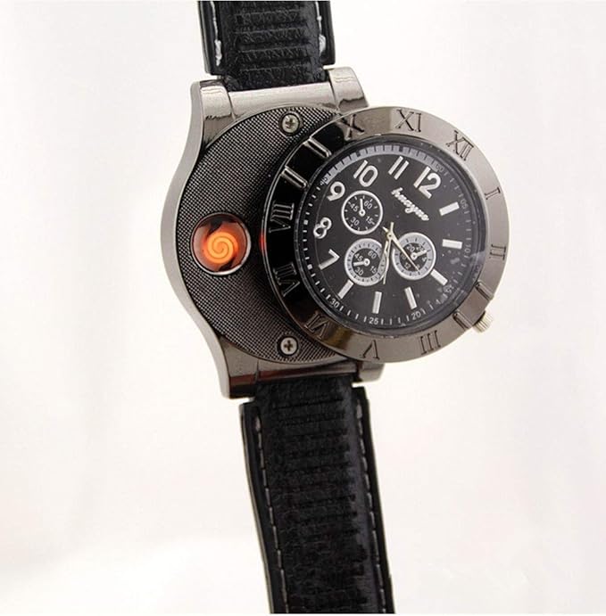 Men's Windproof Cigarette Lighter Watch