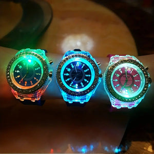 ⌚✨  LED Silicone Watch – Trendy Bling Timepiece for Birthdays & Christmas 🎁🎄