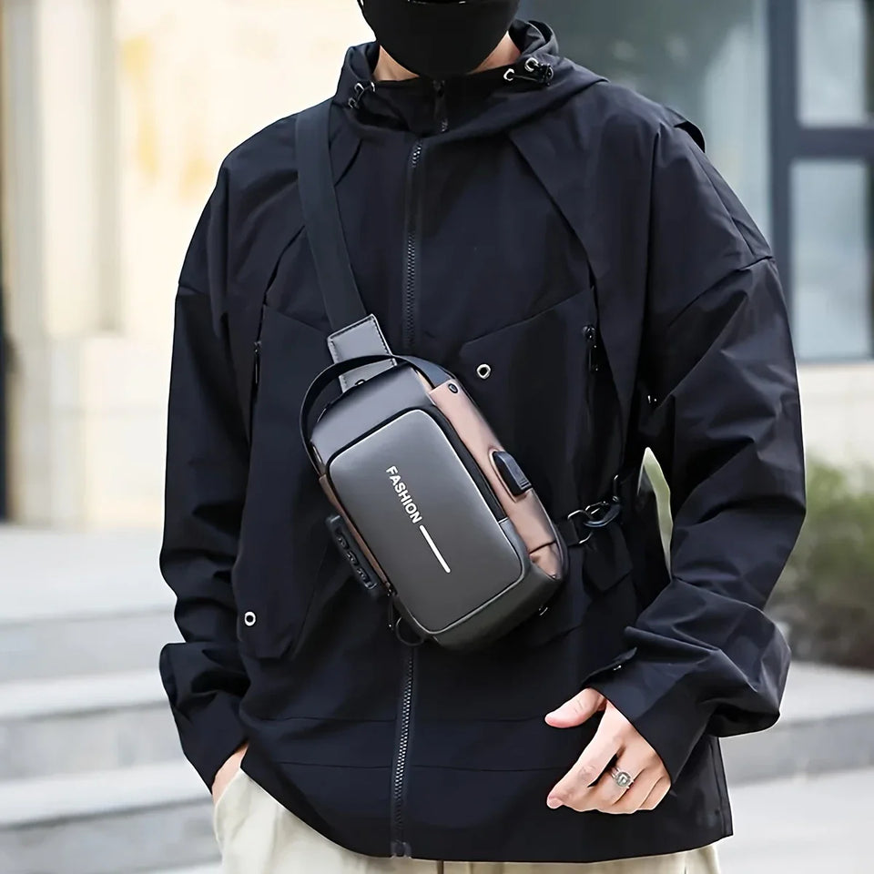 ðŸ§³ Anti-Theft Waterproof Sling Bag with USB Charging Port â€“ Sleek, Secure & Smart Carry for Everyday Life