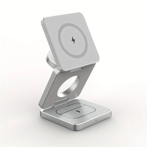 🔋 3-in-1 Magnetic Foldable Wireless Charger – Fast Charging for All Your Devices! 📱⌚🎧