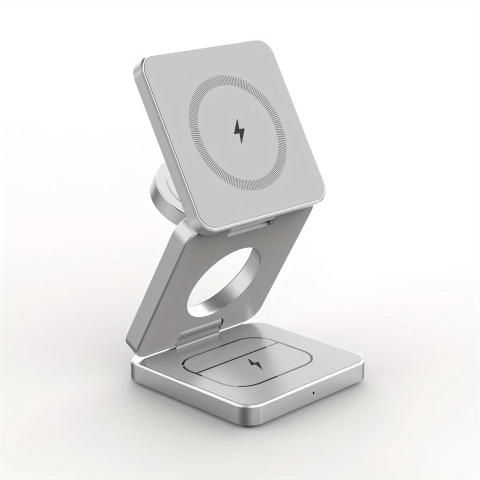 🔋 3-in-1 Magnetic Foldable Wireless Charger – Fast Charging for All Your Devices! 📱⌚🎧