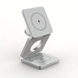 🔋 3-in-1 Magnetic Foldable Wireless Charger – Fast Charging for All Your Devices! 📱⌚🎧