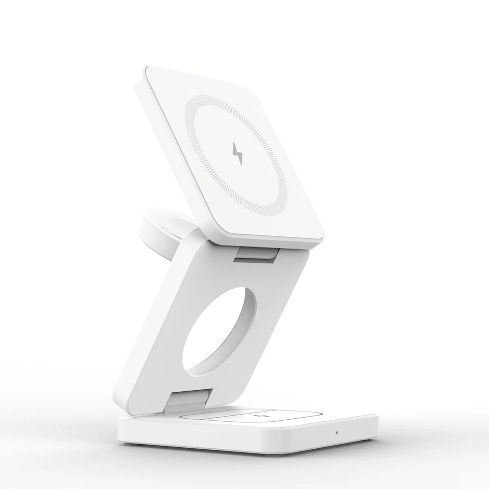 🔋 3-in-1 Magnetic Foldable Wireless Charger – Fast Charging for All Your Devices! 📱⌚🎧